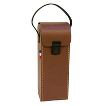 Sacoche rigide pour 3 boules de pétanque + cochonnet avec poignée en cuir - Maroquinor