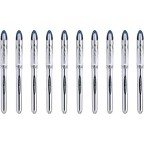 10 stylos roller bille bleu vision élite pointe moyenne 0,8mm Uni Ball