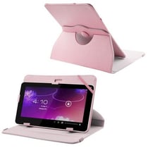 Housse Tablette Tactile Universelle 9 Pouces Paysage Étui Simili Cuir Rose Clair YONIS