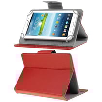 Housse de Protection Support Pliable En Simili Cuir Rouge Pour Tablette 9 Pouces YONIS