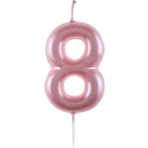 Bougie Chiffre 8 - Rose Pastel