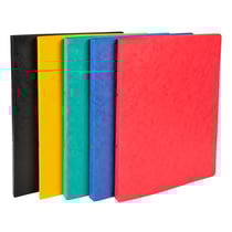 Classeur 2 anneaux 15mm Carte lustrée - A4 - Couleurs assorties - x 20 - Exacompta