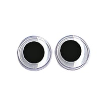 Yeux mobiles en plastique à coller 8 mm, 10 pces