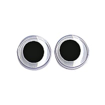 Yeux mobiles en plastique à coller 8 mm, 10 pces