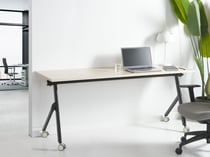 Bureau pliable Panneau de particules mélaminé (MFC) Marron clair BENDI - Beliani