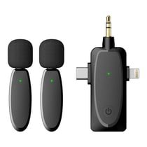 Microphone Sans Fil 3 En 1 Pour iPhone Android Et Caméra Avec Réduction De Bruit YONIS