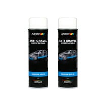 Lot de 2 sprays de peinture anti gravillons - blanc - Motip