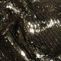 Tissu Sequins magique Luxa extensible sequins Dorés sur fond Noir