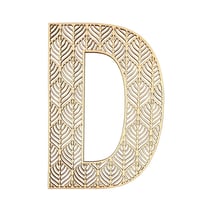 Lettre D en bois Alphabet géant ajouré 24 cm