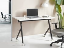 Bureau pliable Panneau de particules mélaminé (MFC) Blanc BENDI - Beliani
