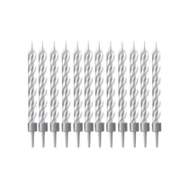 Bougie - lot de 12 - argent