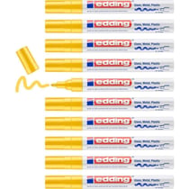 Lot de 10 Marqueurs Peinture Brillante 750 Jaune Pointe Ronde 2-4 mm EDDING