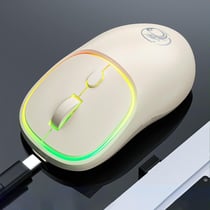 Souris Sans Fil Silencieuse Rechargeable 1600 DPI Rose Pour PC Et Mac Vert YONIS