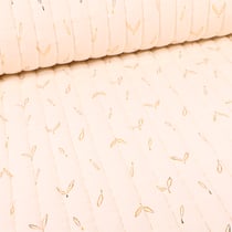 Tissu Double gaze Matelassée Hope métallisé sur fond Ecru
