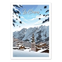 Affiche 30x40 cm - La Clusaz Les Aravis - Benoit Collet