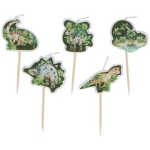 5 Bougies Dinosaures Vert