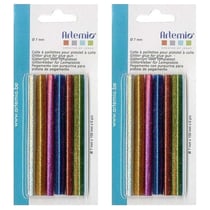 12 recharges pistolet à colle 7 mm - paillettes