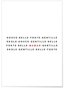 Poster Maman Forte | A3 : 29,7x42cm