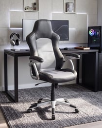 Fauteuil de bureau Cuir PU Noir EXPLORER - Beliani