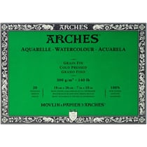 A MODIFIER | Bloc - Aquarelle - 18x26cm - Grain fin - 20 feuilles - 300g - Arches