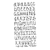 Stickers Alphabet Pailleté puffy Noir