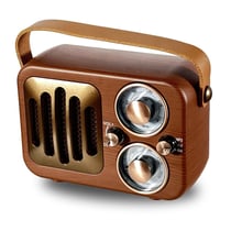 Enceinte Bluetooth Rétro Multifonctionnelle Design Bois Signal Stable 1200mAh YONIS