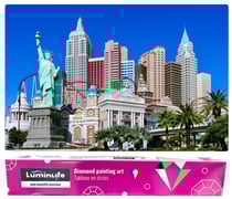 Diamond Painting Broderie Diamant LUMINLIFE 80x60cm, 5D, diamants ronds - Las Vegas