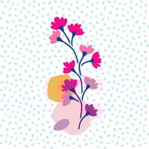 2 pochoirs kraft fleurs 20x20cm - Artemio