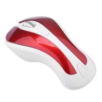 Souris Sans Fil Ultra-Minces 1600 DPI 7 Boutons Ergonomique Gaming Blanc Rouge YONIS