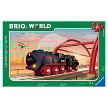 Puzzle cadre 15p locomotive à vapeur / brio