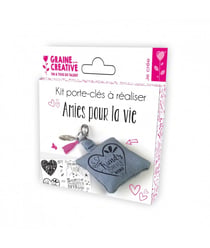 Kit Porte-clés Amies pour la vie - Graine Créative Gris