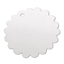 Tags blanc - Scallop, FSC 100% 5,7cm ø, 26 pièces