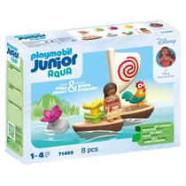 Junior 71459 Vaiana et bateau a voile, Flotte dans l'eau, Jouet pour le bain, Disney, Des 12 mois