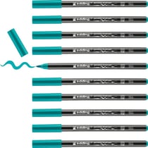 Lot de 10 feutres porcelaine EDDING 4200 Turquoise pointe pinceau 1-4 mm
