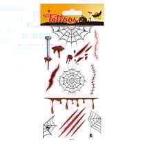 Tatouages temporaires - Toiles et cicatrices Halloween