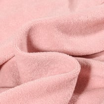 Tissu Jersey Velours Eponge Lua uni Rose