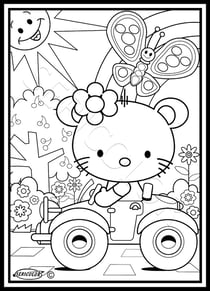 Tableau velours a colorier tikky voiture Sericolor