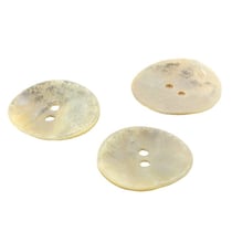 Lot de 3 boutons 100% nacre argent
