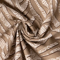 Tissu Toile de Coton polyester Bestia sur fond Naturel