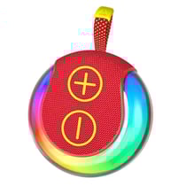 Enceinte Bluetooth Portable LED RGB Avec Son Stéréo 360° Pour Camping Rouge YONIS