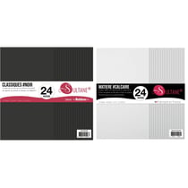 48 papiers Scrapbooking Noir + Blanc - 300g/ m², H : 30,5 cm