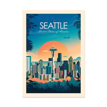 Affiche 50x70 cm - Seattle - Studio Inception