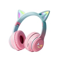 Casque Audio LED Oreilles De Chat Bluetooth Pliable Avec Microphone