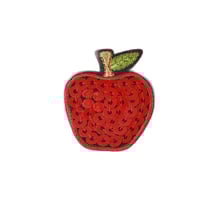 Ecusson thermocollant fruits sequins pomme 3,5cmx3cm