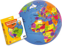 Globe Terrestre Gonflable Notre monde - Pays et capitales 30 cm