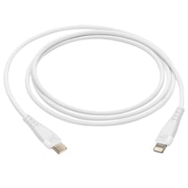 3mk Câble USB C vers Lightning 20W Charge Rapide Silicone Résistant 1m Blanc