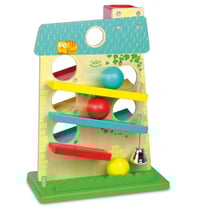 Maison des boules et toboggan - vilac - 2470 - jeu d'eveil en bois