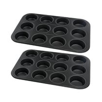Ensemble de 2 Moules à muffins 12 empreintes 38 x 26 cm Zenker Black Metallic