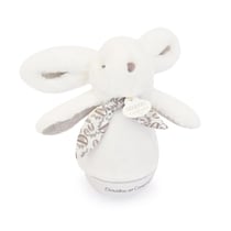 Doudou & Compagnie Peluche musicale Lapin Culbuto Blanc - Doudou et Compagnie