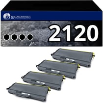 Pack de 4 toners compatible BROTHER TN2120 XL noir - 123CONSOMMABLES